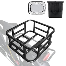 Rear Bike Basket Bicycle Cargo Rack Bag Large Capacity Fron E-Bike Basket Bike Baskets Rear Rack for Outdoor Travel Shopping
