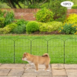 No-Dig Metal Landscape Fence - 10-Pack 60x33cm Decorative Fence for Flower Bed/Yard/Animal Protection