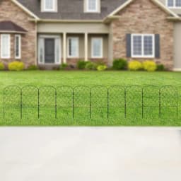 No-Dig Metal Landscape Fence - 10-Pack 60x33cm Decorative Fence for Flower Bed/Yard/Animal Protection