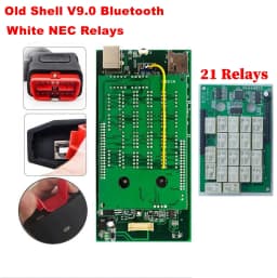 TCS White NEC Relays Multidiag Pro Old Housing V9.0 & V9.1 V2021.11 Bluetooth Double PCB PRO + Diagnosis Scanner For Car/Truck