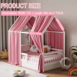 Bunk Bed Canopy 1/2-Piece Muslin Bunk Bed Canopy, Fabric Canopy for Bunk Beds Suitable for Bed Canopy, Bedroom Decoration