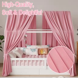 Bunk Bed Canopy 1/2-Piece Muslin Bunk Bed Canopy, Fabric Canopy for Bunk Beds Suitable for Bed Canopy, Bedroom Decoration