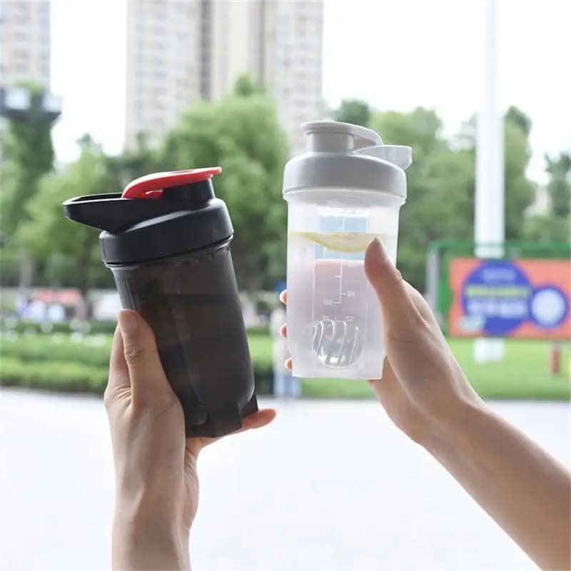 300ML Blender Shaker Bottle with Stainless Ball BPA Free Plastic Protein Shakes Leakproof for Powder Workout Gym Sport