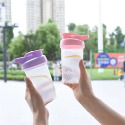 300ML Blender Shaker Bottle with Stainless Ball BPA Free Plastic Protein Shakes Leakproof for Powder Workout Gym Sport