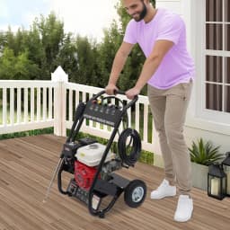 4-Stroke Single Cylinder High Pressure Gasoline Washing Machine High Pressure Cleaner Washer 3400r/Min for Courtyards/Cars/RVs