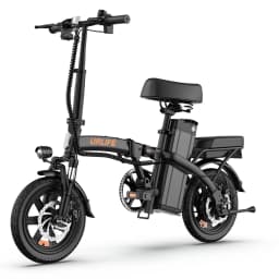 URLIFE F1L Adult Electric Bike 250W Motor 14 Inch Foldable City Commuter Bike with Rear Rack Unisex