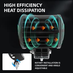 Braveway LED Work Lights Universal 4 Inch Offroad LED Fog Driving Lamp 6500K Spot / Flood / Combo Beam 20000LM for Car ATV Moto