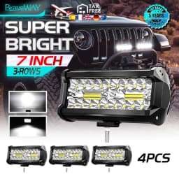 Braveway LED Work Lights Universal 4 Inch Offroad LED Fog Driving Lamp 6500K Spot / Flood / Combo Beam 20000LM for Car ATV Moto