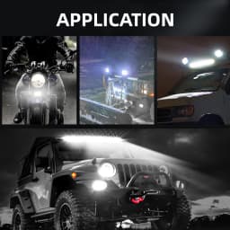 Braveway LED Work Lights Universal 4 Inch Offroad LED Fog Driving Lamp 6500K Spot / Flood / Combo Beam 20000LM for Car ATV Moto
