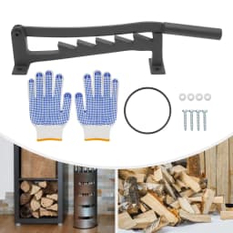 Wall Mounted Kindling Splitter Firewood Splitter High Carbon Steel Kindling Wood Log Cutter Firewood Splitter W/1 Pair*gloves