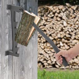 Wall Mounted Kindling Splitter Firewood Splitter High Carbon Steel Kindling Wood Log Cutter Firewood Splitter W/1 Pair*gloves