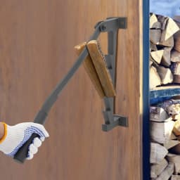 Wall Mounted Kindling Splitter Firewood Splitter High Carbon Steel Kindling Wood Log Cutter Firewood Splitter W/1 Pair*gloves
