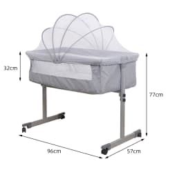 Cododo bed, baby crib, baby bed, from birth and up to 60kg, Gray
