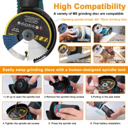 inch Electric Grinding Tool Brush Motor Multifunctional Angle Grinding Machine Handheld Lithium Cutter Utility Power Tool