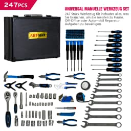 247-Piece Home Maintenance Tool Set Combined Maintenance Tool Case with Durable Storage for General Machine Repair
