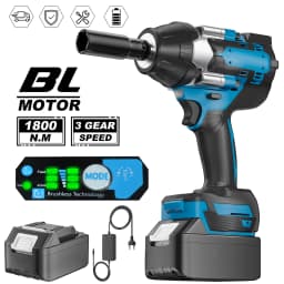 1800N. M Torque Brushless Electric Impact Wrench | 1/2 Inch Lithium-Ion Battery Rechargeable, Suitable For Heavy-Duty Projects,