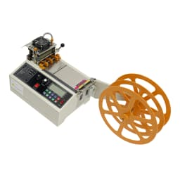 Webbing Cutting Machine, Automatic Hot and Cold Tape Cutter, Automatic Ribbon Belt Fabric Cutter w/ 3 Clamping Trays