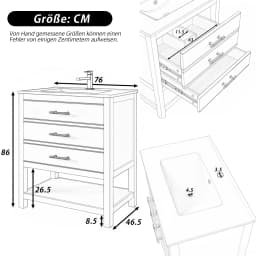 Freestanding Bathroom Vanity with Ceramic Sink High Quality Painted MDF Board Bathroom Storage Furniture No Faucet and Drain