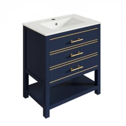Freestanding Bathroom Vanity with Ceramic Sink High Quality Painted MDF Board Bathroom Storage Furniture No Faucet and Drain