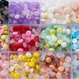 100pcs/lot Glass Imitation Jade Beads Flat Round Spacer Beads Mixed Bead for DIY Necklaces Bracelets Jewelry Making Accessories