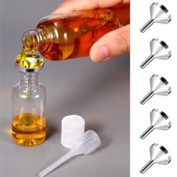 5/10/20/30Pcs Stainless Steel Mini Funnel Kitchen Oil Liquid Funnel Detachable Filter Wide Mouth Funnel Canning Packaging Tools