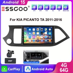 ESSGOO For KIA PICANTO TA 2011-2016 Android 15 9" Apple CarPlay Android auto Car Stereo Radio GPS Nav BT USB FM WIFI Mirror link
