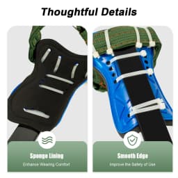 Tree Climbing Gear with 2-Pronged Foot Pegs Safety Belt Rope Tree Climbing Tools for Practicing Tree Climbing