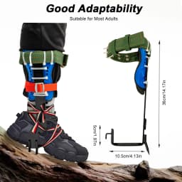 Tree Climbing Gear with 2-Pronged Foot Pegs Safety Belt Rope Tree Climbing Tools for Practicing Tree Climbing