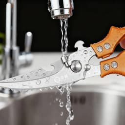 SAEIV Professional Kitchen Scissors Heavy Duty Multi-functional Poultry Shears Cuts Chicken Bones Fish Scaler Bottle Opener