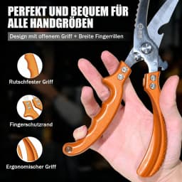 SAEIV Professional Kitchen Scissors Heavy Duty Multi-functional Poultry Shears Cuts Chicken Bones Fish Scaler Bottle Opener