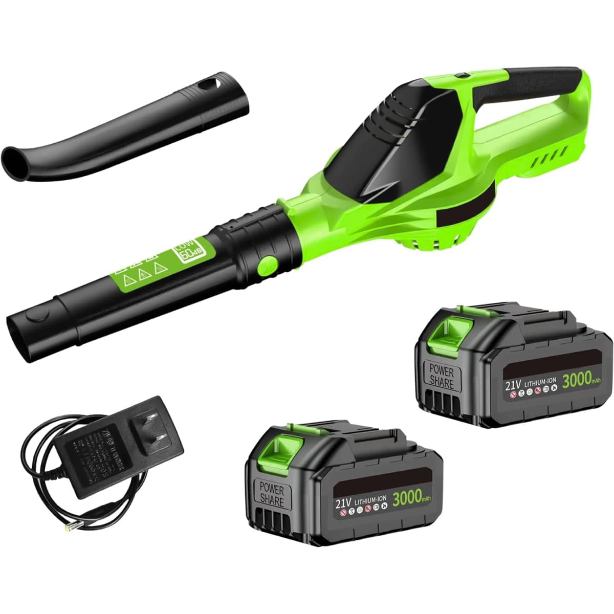 Cordless Electric Leaf Blower 5 Speed Modes Handheld Cordless Leaf Blowing Blower Garden Tool 2 Battery