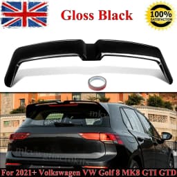 Carbon Pattern Rear Roof Spoiler Tail Top Wing For VW Golf 8/MK8 GTI R 2021-2024