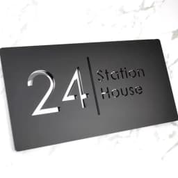 Custom Laser-Cut Acrylic Sign, Nordic 3D Floating Door Sign, Modern House Sign, Exterior Address, 2D Flat Name