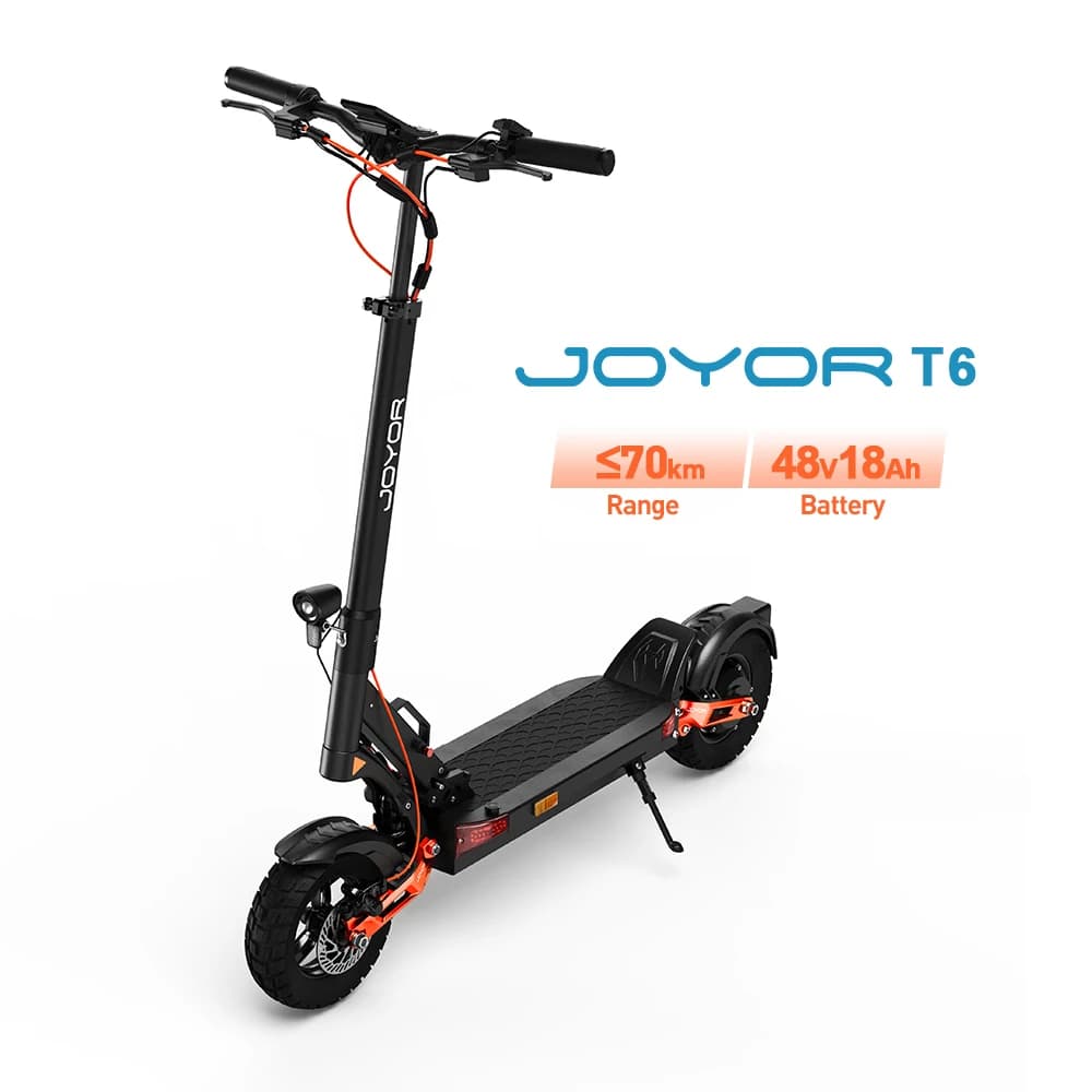 JOYOR T6 Adult Electric Scooter 48V18AH Battery E-Mountain Escooter 10" Off-Road Tire Foldable E-Scooter