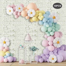 Flower Wall Backdrop 10 Pieces 2.58ft² Coverage Water-Resistant No Maintenance Needed For Parties Home Decoration