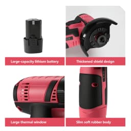 TKKEACE 12V Mini 3 Inch Brushless Electric Angle Grinder Micro Lithium-ion Polisher Diamond Cutting Grinding Machine Men Gift