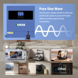 4KW Solar Inverter Hybrid 230VAC Off Grid Pure Sine Wave 500VDC 100A Solar Controller With WIFI Support BMS