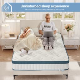 Tribesigns Mattress 90x200x25cm, 7-Zone Pocket Spring Mattress H3 Medium, Orthopedic Spring Mattress with Gel Memory Foam