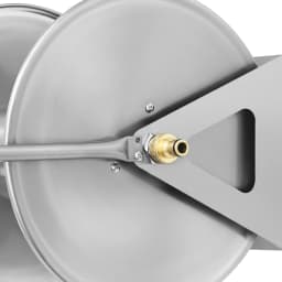 Heavy-Duty Garden Hose Reel Stand - 430 Stainless Steel Water Pipe Storage with Hand Crank (164ft Capacity) Wall/Floor Mounted