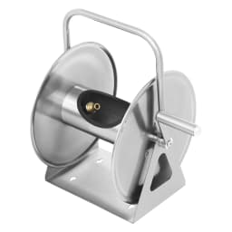 Heavy-Duty Garden Hose Reel Stand - 430 Stainless Steel Water Pipe Storage with Hand Crank (164ft Capacity) Wall/Floor Mounted