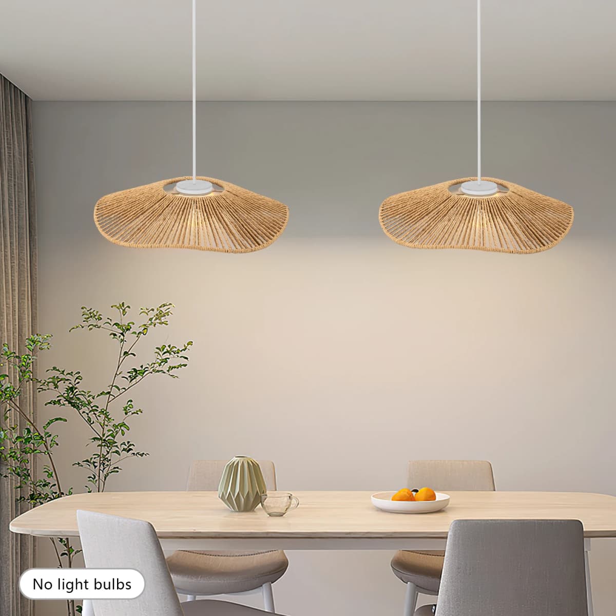 2 Pieces Chandelier Rattan Lamp Cover, Braided Lampshade, Round Lampshade, Chandelier Cover for Dining Room