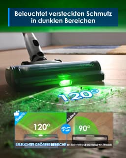 Tineco Pure ONE A50S Cordless Stick Vacuum Cleaner, Flexible Battery-Powered Vacuum 70 Min., 3DSense Power Brush, PureCyclone Technology 1L St