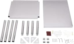 Stainless Steel Work Table, Commercial Kitchen Table, Work Table, Adjustable Height for Bar, Restaurant, Silver(76 x 60 x 80 cm)
