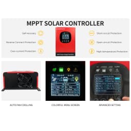 480VDC 24-192V MPPT 60A 100A 120A Solar Charge Controller Built In WIFI Monitor Funtion Solar Battery Regulator For Lifepo4 GEL