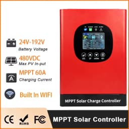 480VDC 24-192V MPPT 60A 100A 120A Solar Charge Controller Built In WIFI Monitor Funtion Solar Battery Regulator For Lifepo4 GEL