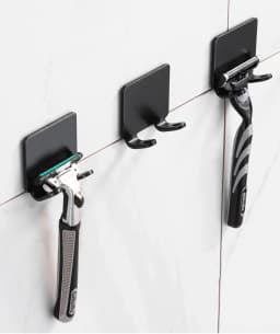Bathroom Stainless Steel Razor Holder Storage Hook Wall Men Shaving Shaver Shelf Punch-Free Razor Rack Bathroom Accessories