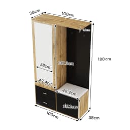 Multifunctional Coat Racks Wardrobe Set with Mirror Shoe Cabinet Bench Hooks Pull Out Hangers for Entryway Storage Organizer