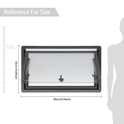 Double-layered Acrylic RV Extrapolated Ventilation Window Multi-angle RV Window for Motorhomes Caravans Campers Trailer 