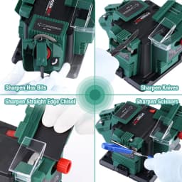 POSENPROElectric Multifunction Sharpener 65W Knife Sharpener Twist Drill HSS Drill Scissor Chisel 3in1 Grinding Tool