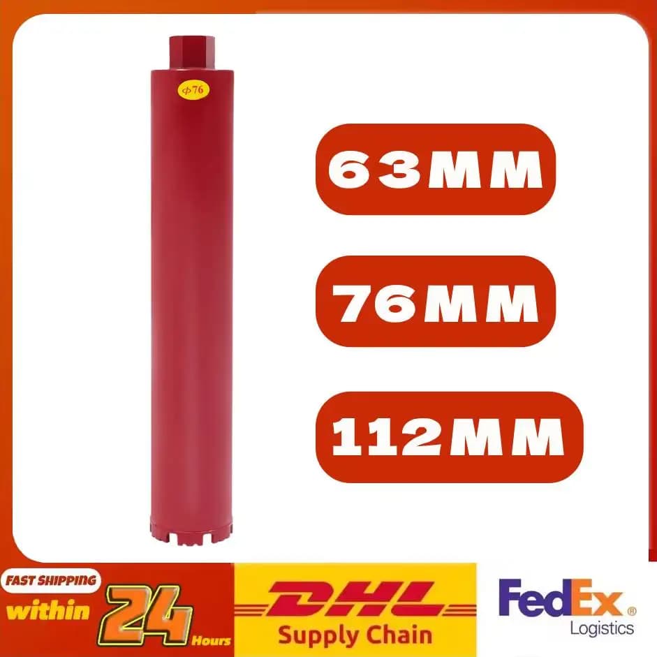 Heavy-duty Drill Bit Commercial Steel 63-112mm for Concrete Stone Durable Diamond Teeth Easy Use Various Sizes